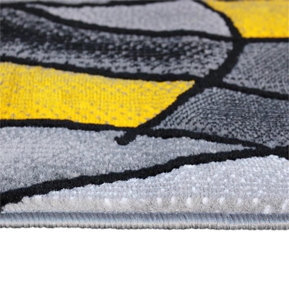 Flash Furniture Jubilee Collection Contemporary Runner Rug - High Pile Yellow Olefin Rug - 2' X 7' Area Rug - Jute Backing - Hallway, Entryway, Bedroom, Living Room