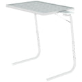 Table Mate Ii Tv Tray Table - Folding Tv Dinner Table, Couch Table Trays For Eating Snack Food, Stowaway Laptop Stand, Portable Bed Dinner Tray - Adjustable Tv Table With 3 Angles, Cup Holder, White