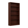 Bush Furniture Universal Tall 5 Shelf Bookcase in Vogue Cherry, Vertical Storage and Display Bookshelf for Home Office or Living