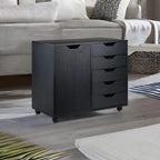 Ergode Wood Halifax Cabinet - Versatile 5-Drawer & Side Storage Solution