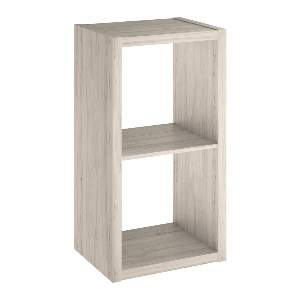 Closetmaid 4536 Decorative Open Back 2-Cube Storage Organizer, Bleached Walnut
