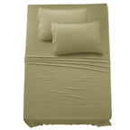 Lux Decor Twin Xl Sheet Set - 4 Pc Brushed Microfiber Bed Sheet 16 Inches Deep Pockets - Embroidered & Plain Pillowcases - Hotel