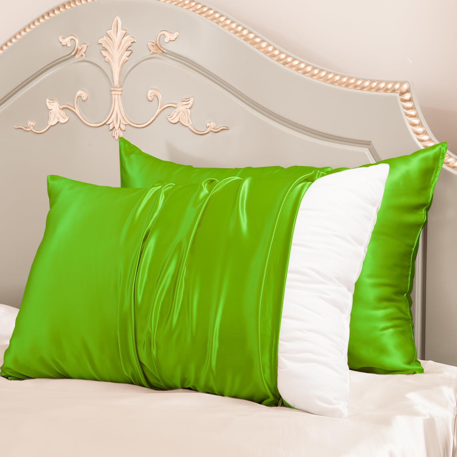 Promeed 23 Momme Silk Pillowcase 2 Pack With Zipper, 3Rd Gen Grade 6A+ 100% Mulberry Silk Pillow Case Set Of 2,Silk Cooling Pill
