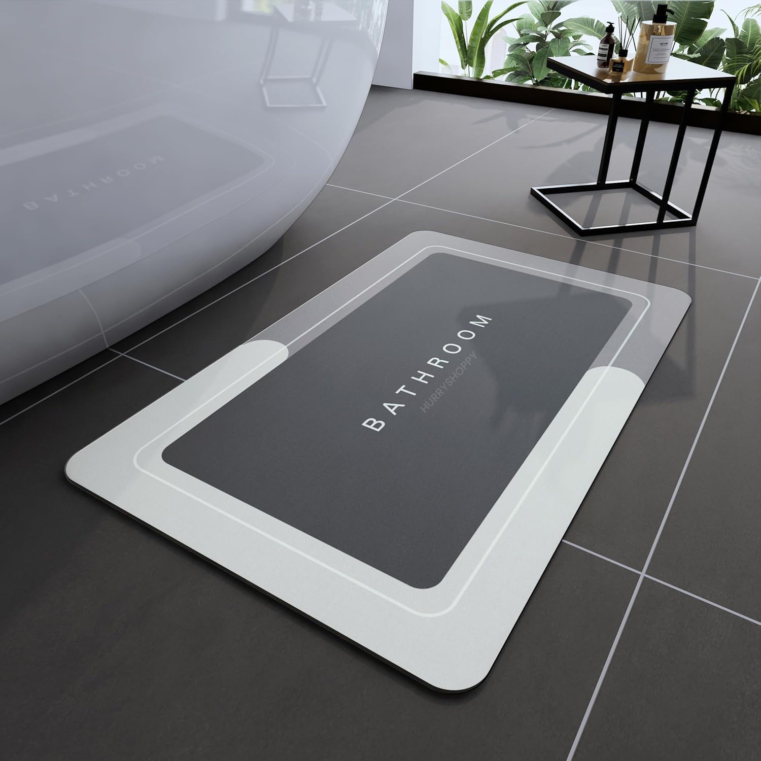 HURRYSHOPPY Bathroom Mat Anti Slip Water Absorbent QuickDry Bath Room Floor Mats for Home, Kitchen, Washroom, Office Rubber Doo