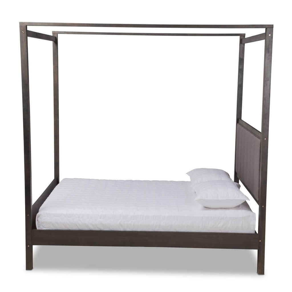 Baxton Studio Grey and Dark Greyish Oak King Bed MG0021-2-Gray/Green Gray-King