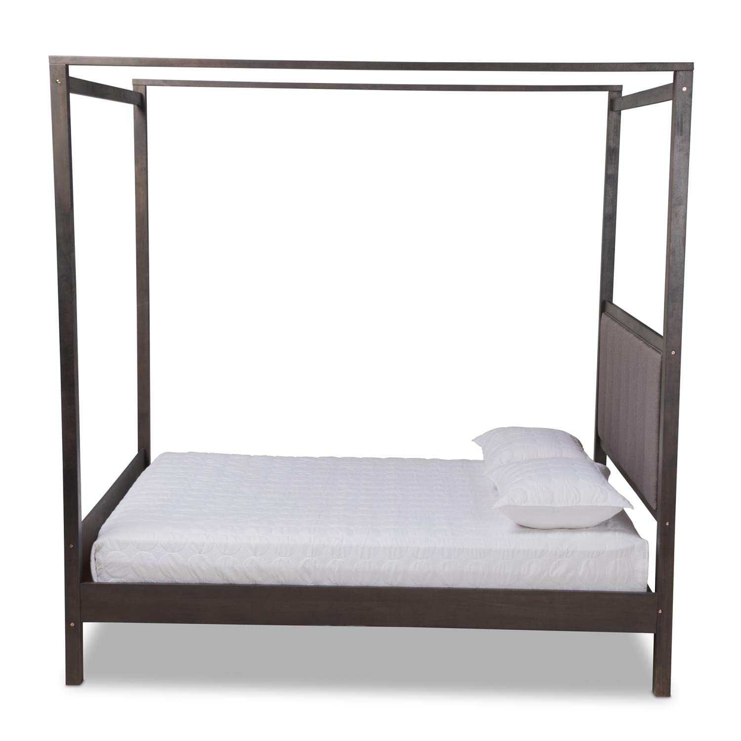 Baxton Studio Grey and Dark Greyish Oak King Bed MG0021-2-Gray/Green Gray-King