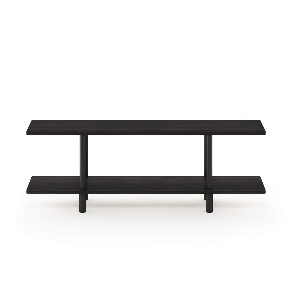 Furinno Turn-N-Tube 2-Tier Multipurpose Wide Shelf, Espresso/Black