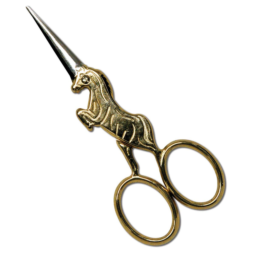 Sullivans 4-Inch Unicorn Embroidery Scissors, Gold