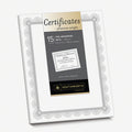 Southworth Premium-Weight Foil Certificates, 8 1/2' X 11', White/Silver Foil Spiro, Pack Of 15