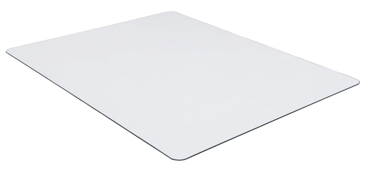 Lorell Tempered Glass Chairmat, 48" Width x 60" Depth x 0.25" Thickness, Clear, 1 Each