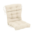 Blazing Needles 20 42-inch Twill Seat/Back Tufted Chair Cushion, 20 x 42, Natural