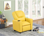 Marisa Yellow PU Leather Kids Recliner Chair