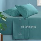 Manyshofu Extra Deep Pocket Queen Sheet Sets - Hotel Luxury 1800 Thread Count Sheets & Pillowcases - Microfiber Bedding Set Up T
