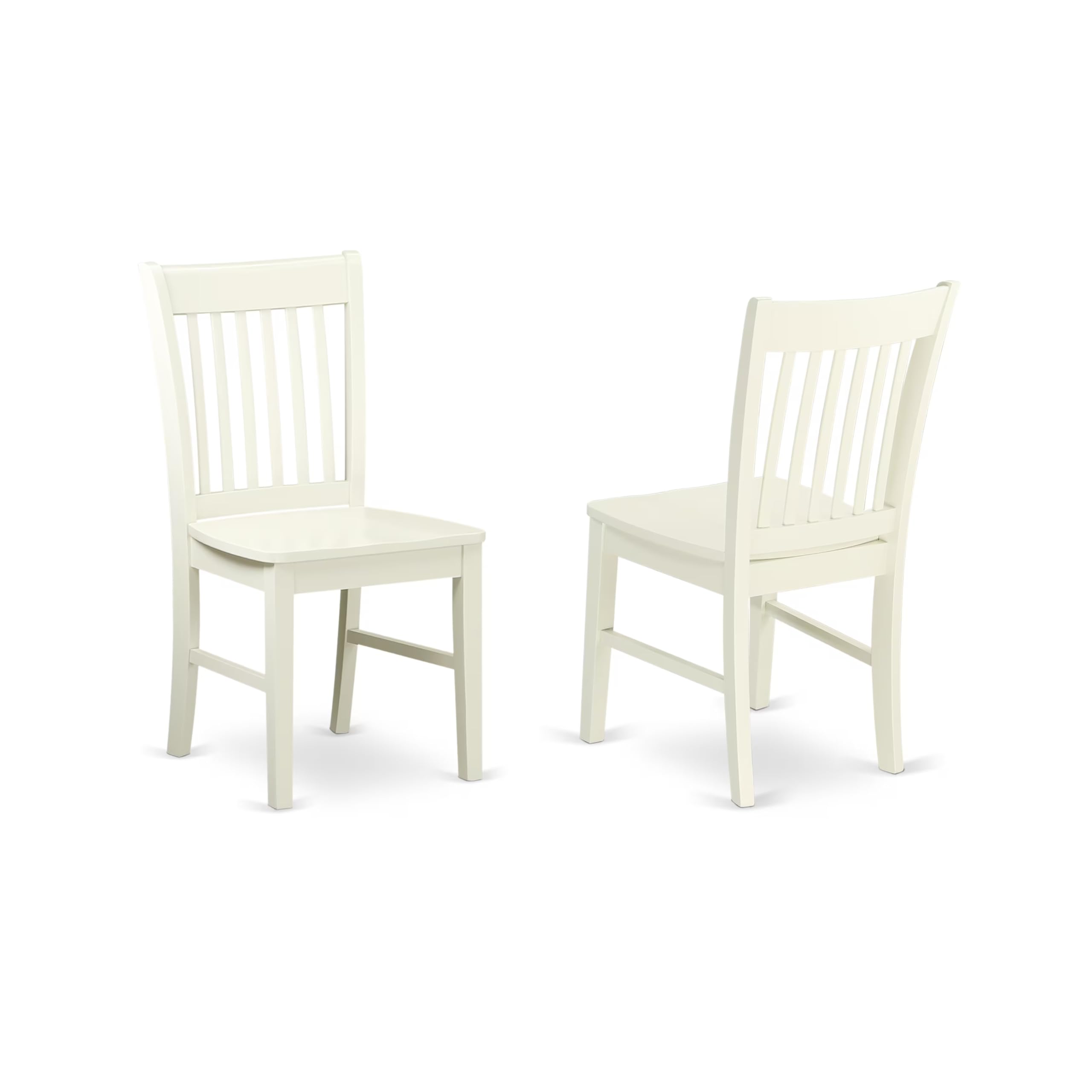 East West Furniture DLNO5-LWH-W 5 Piece Dining Set Includes a Round Dining Room Table with Dropleaf and 4 Kitchen Chairs, 42x42 Inch, Linen White