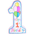 Fraser Hill Farm 8-Ft. First Birthday Inflatable With Lights And Storage Bag, Baby'S First Birthday Decorations, Outdoor Blow-Up Festive Celebration Party Decor For Birthday Milestones