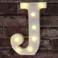 Pooqla LED Marquee Letter Lights Sign, Light Up Alphabet Letter for Home Party Wedding Decoration J