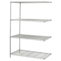 Safco Products 5295GR Industrial Wire Shelving Add-On Unit 48 W x 24 D x 72 H (Starter Unit and Extra Shelf Pack Sold Separately