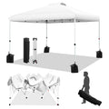 Weize Pop Up Canopy Tent 10X10Ft, 1-Button Push Setup, Instant Portable Shelter, Adjustable Height, Portable Roller Bag, 4 Weigh