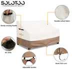 Solotoo Patio Furniture Covers Waterproof 3-Seater Sofa Cover,85 Inshes Outdoor Couch Cover,Patio Loveseat Cover (Beige)