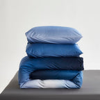 Karever Blue White Gradient Comforter Set Queen Blue Velvet Bedding Comforter Modern Plain White And Royal Blue Gradient Soft Qu