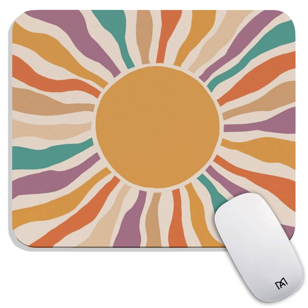 Armanza Square Mouse Pad Retro Sun,Personalized Premium-Textured Custom Mouse Mat Design,Washable Mousepad Lycra Cloth,Non-Slip