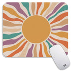 Armanza Square Mouse Pad Retro Sun,Personalized Premium-Textured Custom Mouse Mat Design,Washable Mousepad Lycra Cloth,Non-Slip