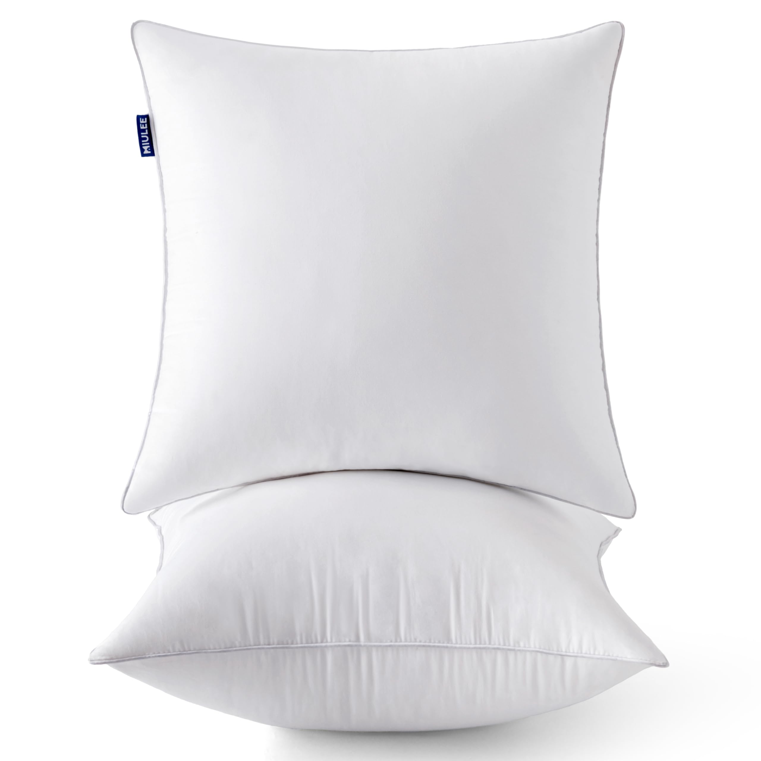 Miulee 22 X 22 Pillow Inserts (Set Of 2) -Throw Pillow Inserts With 100% Cotton Covers, Square Sofa Pillow Inserts, Decorative P