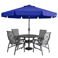 Mastercanopy Valance Patio Umbrella For Outdoor Table Market -8 Ribs (9Ft, Blue)