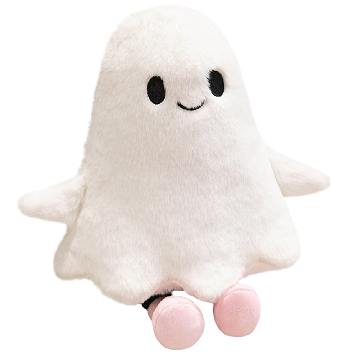 Ngbbby Ghost Plush 12 Inch Cute Soft Halloween Plush Smile Ghost Stuffed Animal with Hand and Leg Throw Pillow for Kids Adults, 