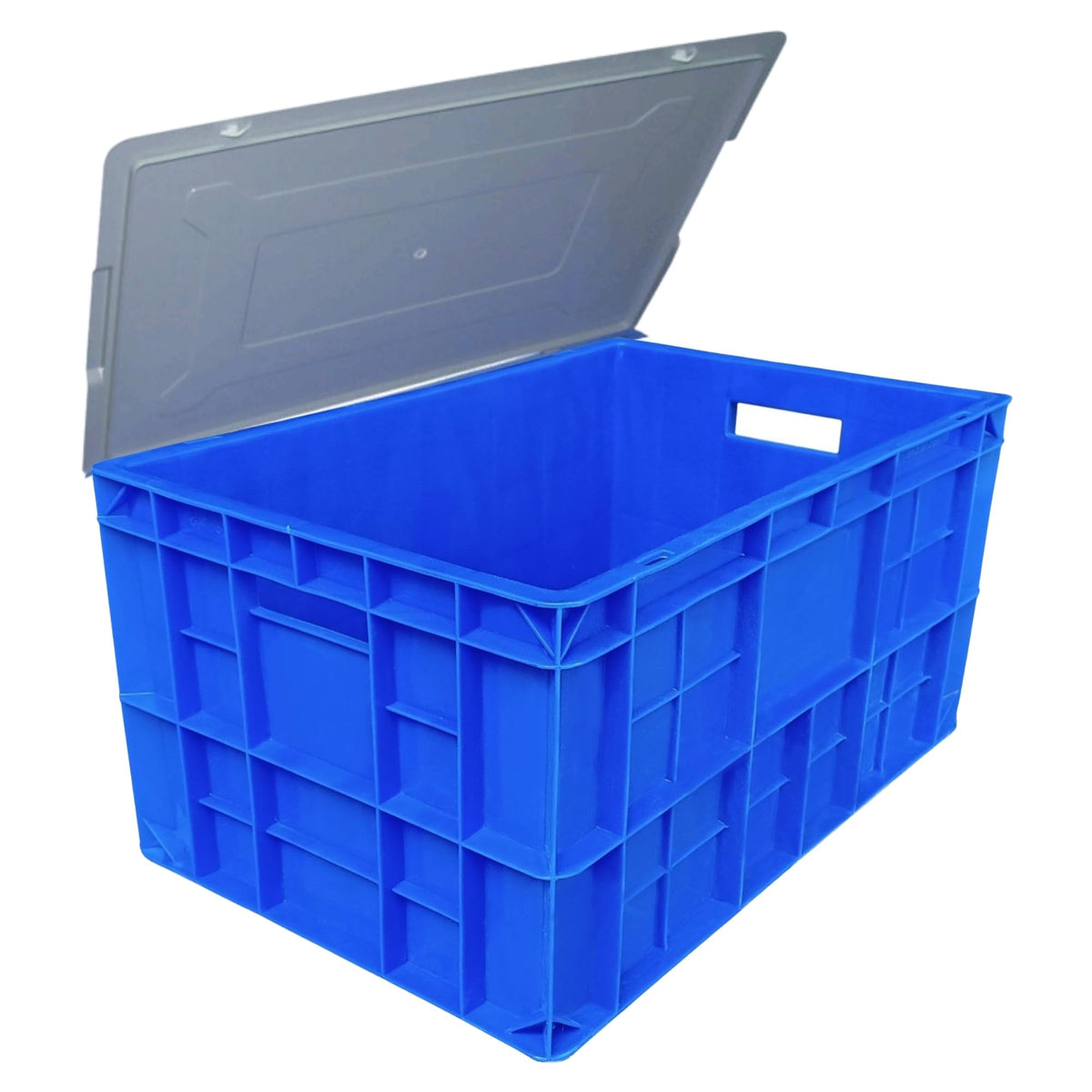 A K Innovative Multipurpose Heavy Duty Big Blue Portable Plastic Crate 40x30x22 CM | Crates for storage | Shelf Basket for Large