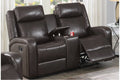 Poundex PDEX-F86392 Love Seats, Dark Brown