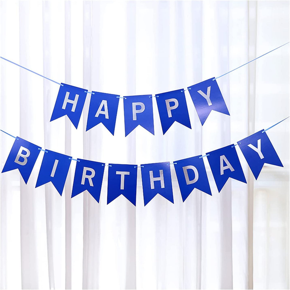 atorakushon Blue and Gold Happy Birthday Banner Decoration For Boys Girls Boyfriend Girlfriend Cuple Kids Birthday Celebrations