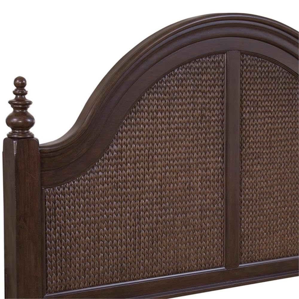 American Woodcrafters Rodanthe 66&Quot; W Queen Woven Wood Headboard In Tobacco Brown