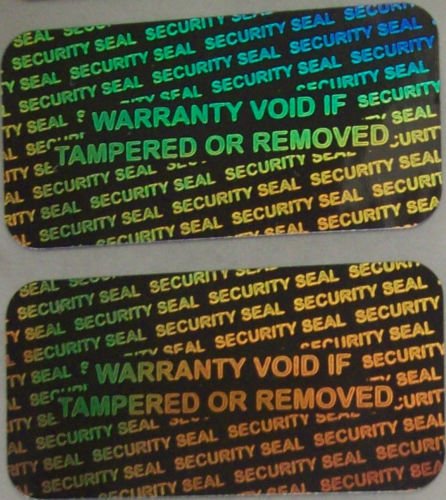 Security Seal Hologram Silver Tamper Evident Warranty Labels Stickers 15 Mm X 30 Mm- Dealimax Brand (Silver) (500)