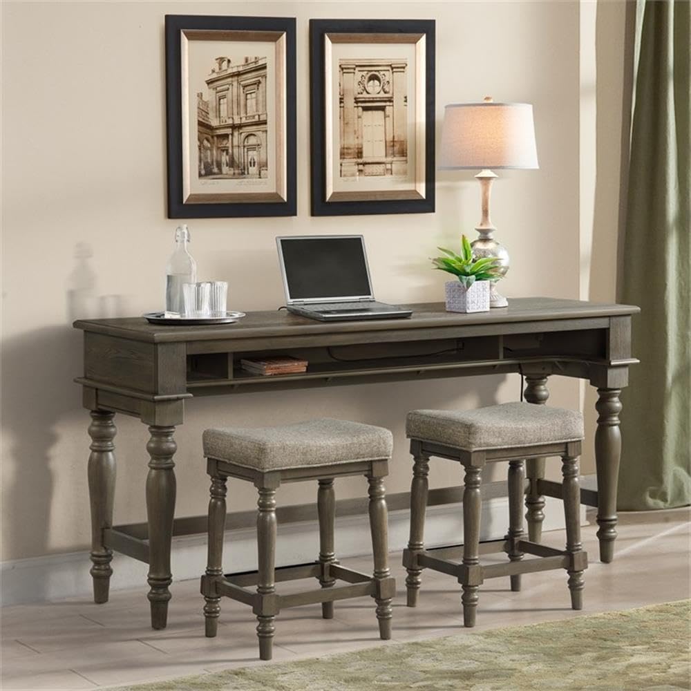 Balboa Park Backless Counter Stool with Cushion Seat, Set of 2, Roasted Oak