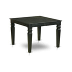 East West Furniture Wecl7-Blk-W 7 Piece Kitchen Table & Chairs Set Consist Of A Rectangle Dining Room Table With Butterfly Leaf And 6 Dining Chairs, 42X60 Inch, Black