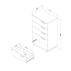 South Shore Cavalleri 5-Drawer Chest Storage Unit, Pure White