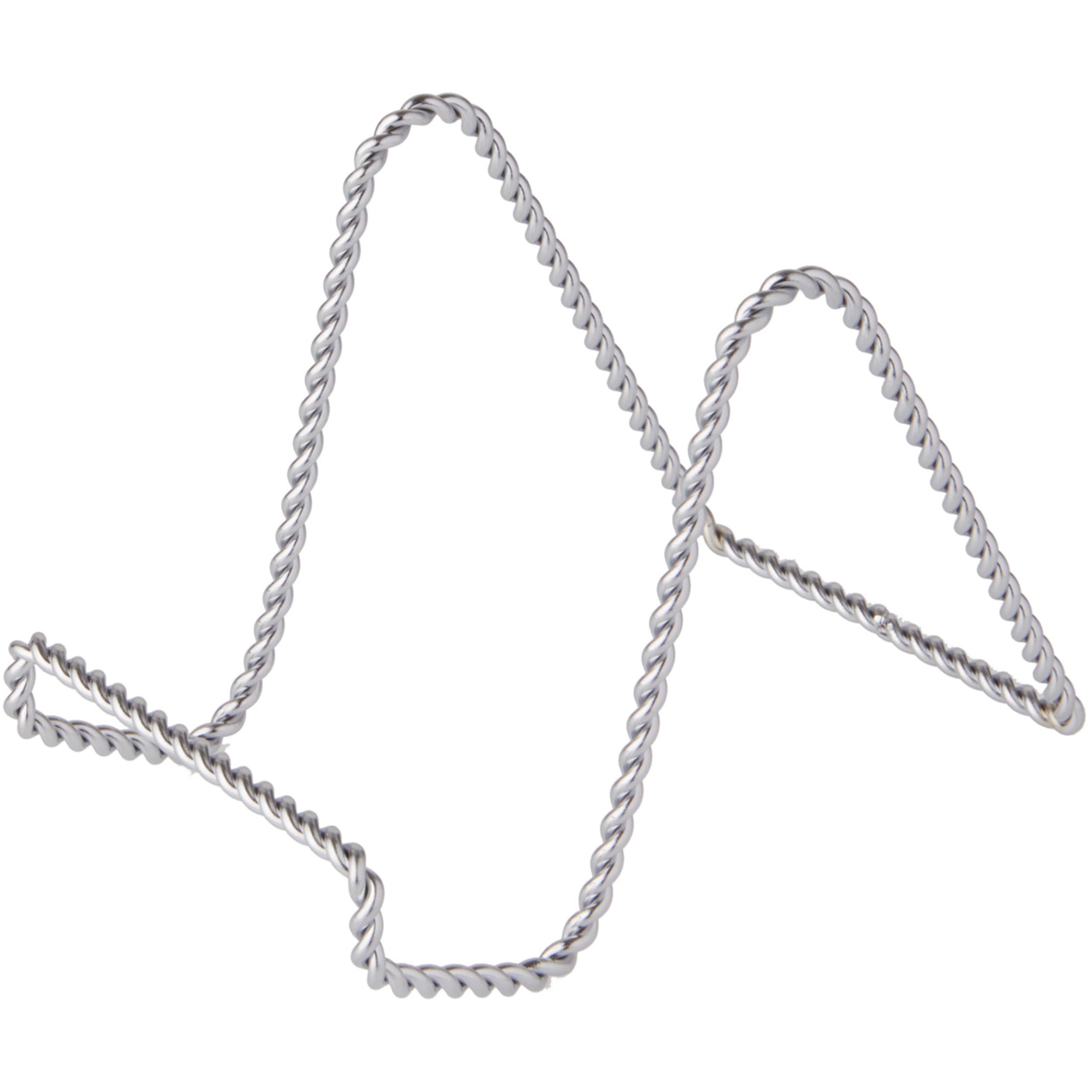 Bards Twisted Silver-toned Wire Easel Stand, 4 H x 3.5 W x 5.5 D, Pack of 2