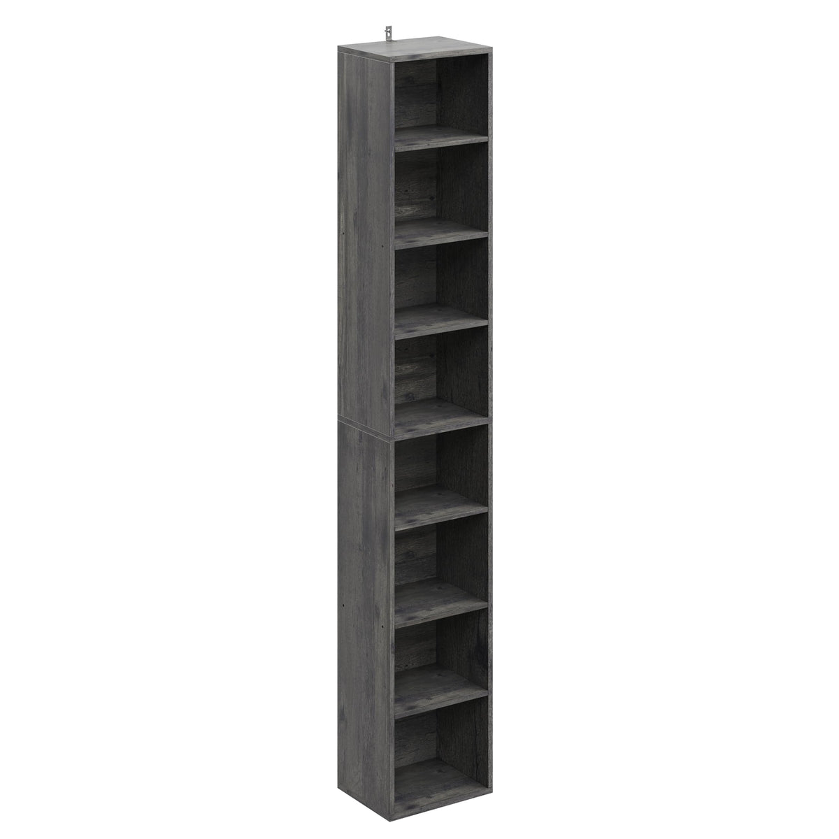 IRONCK Tall Narrow Bookshelf 8 Tiers, Compact Corner Bookcase, Easy to Match for Living Room, Office, Study, Bedroom