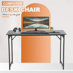 Paylesshere 47 Inch Computer Desk Gaming Desk Multi-Function Writing Table Student Art Modren Simple Style Pc Wood And Metal Desk Workstation, Black