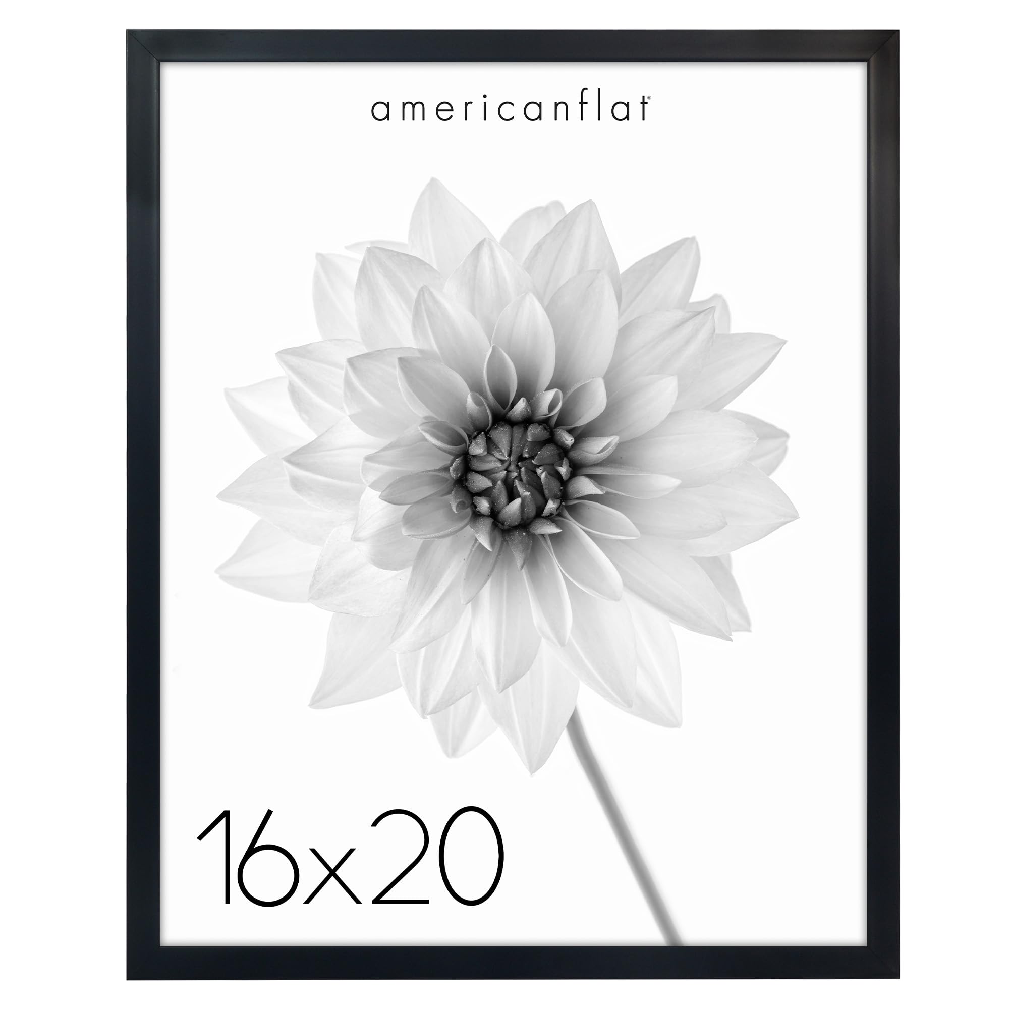 Americanflat 16x20 Picture Frame with Polished Plexiglass - Soho Collection - Gallery Style Deep Molding Frame for Wall Display 