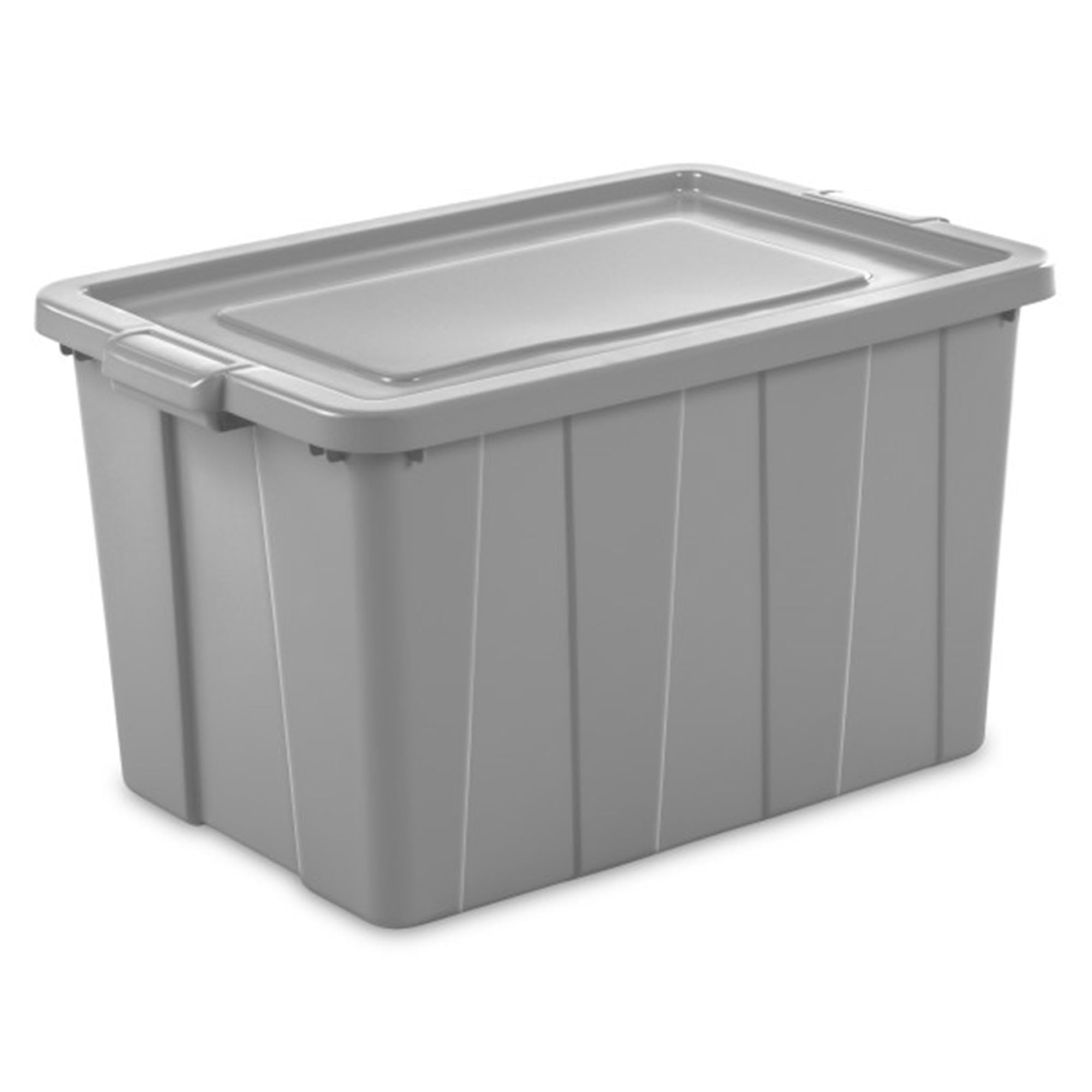 Sterilite 4 Pack Tuff1 Storage Tote, Stackable Plastic Bin with Lid, 30 Gallon