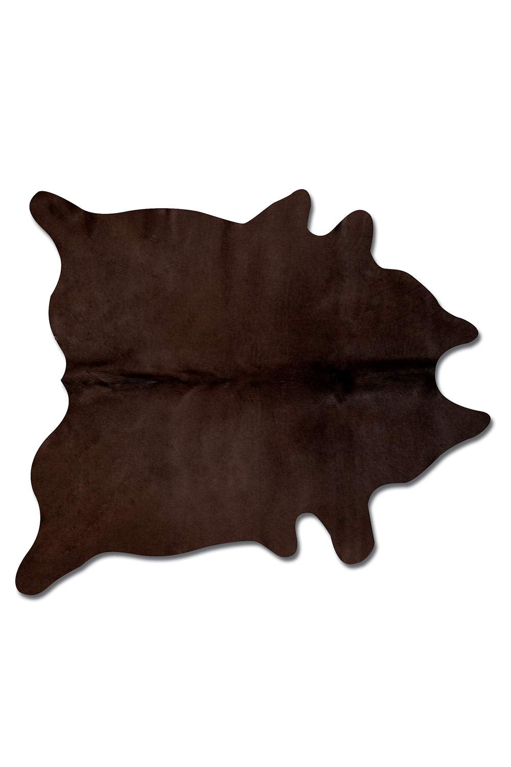 HomeRoots Cowhide, Microsuede 6' X 7' Cowhide Rug - Chocolate