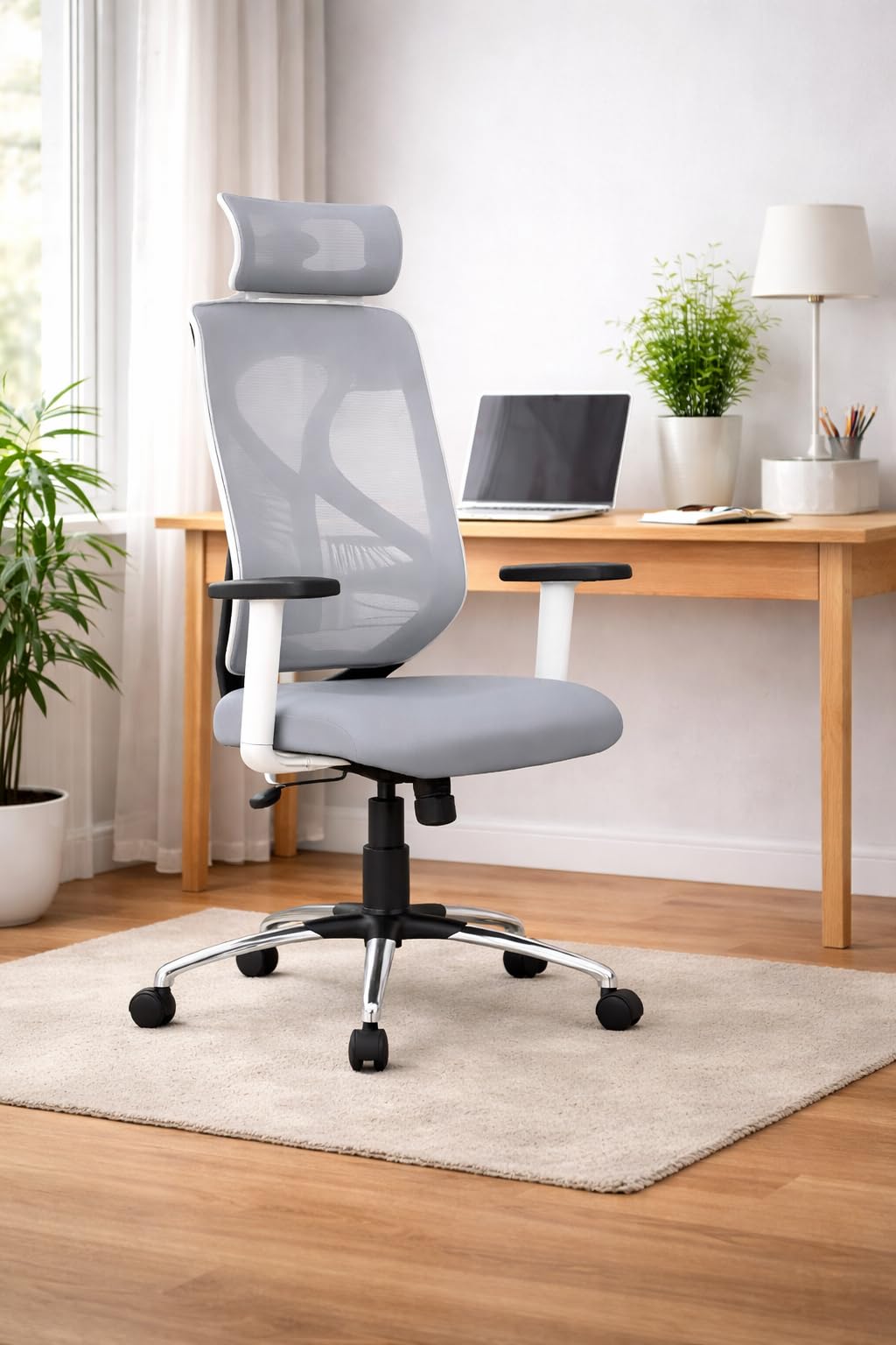 Maestro Seating Systems Ergonomic 360 Swivel Office Chair,High Back Mesh Desk Chair, Adjustable Armrests,Adjustable Lumbar Suppo