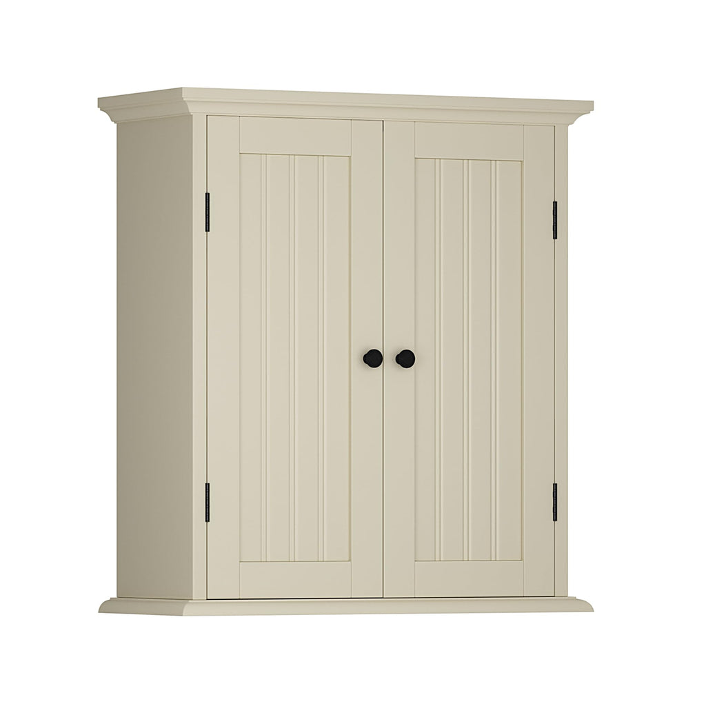 Choochoo Bathroom Wall Cabinet, Over The Toilet Space Saver Storage Cabinet, Medicine Cabinet With 2 Door And Adjustable Shelves, Cupboard, Cream Yellow