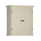 Choochoo Bathroom Wall Cabinet, Over The Toilet Space Saver Storage Cabinet, Medicine Cabinet With 2 Door And Adjustable Shelves, Cupboard, Cream Yellow