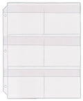 Storesmart 6-Pocket Clear Vinyl Binder Page With Flaps - 10-Pack - Spt600-6F-10