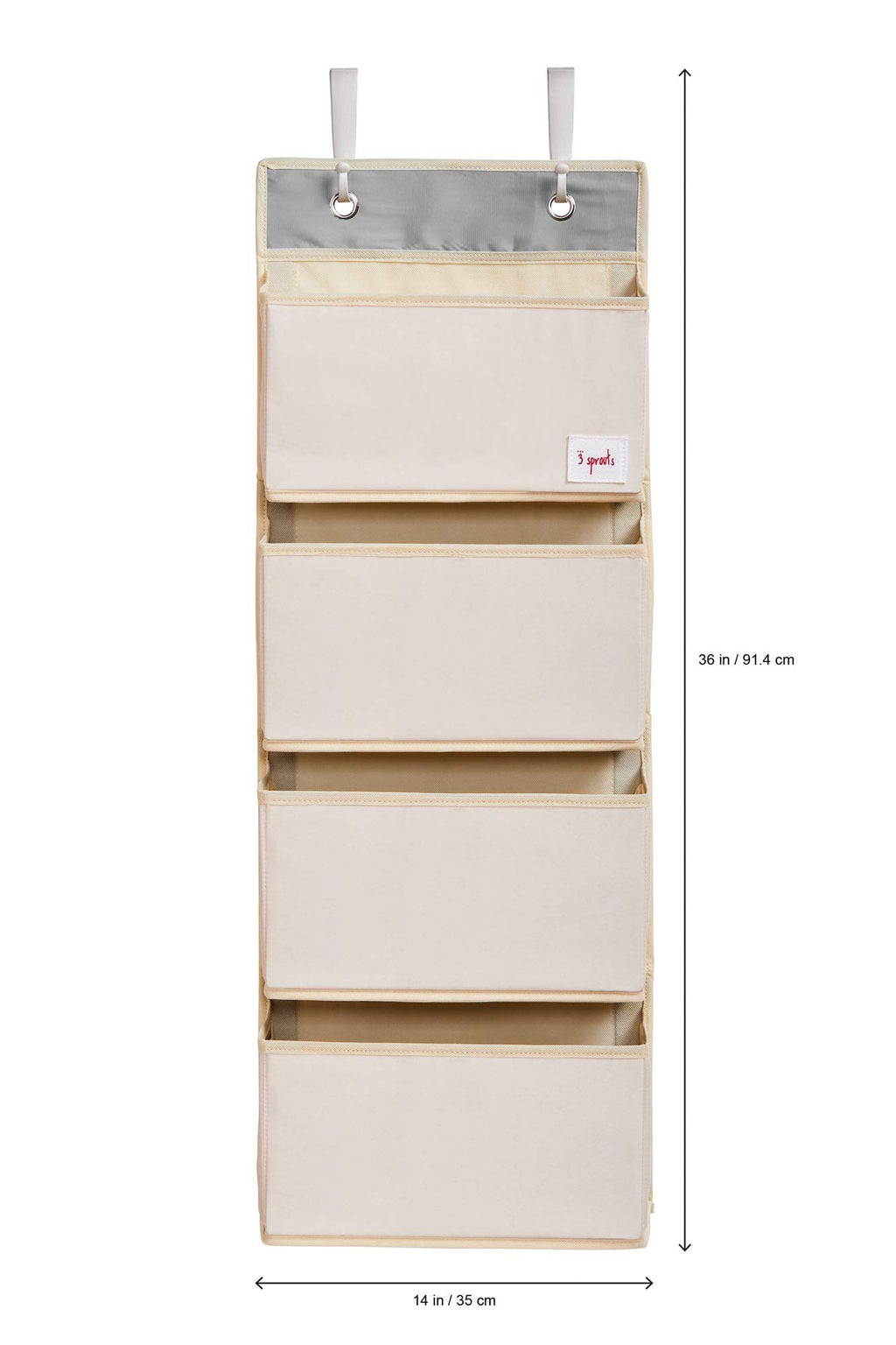 3 Sprouts Over The Door Baby Organizer - Essential Newborn Nursery Storage, Toy Organizer For Room And Closet - Bedroom Storage - Hooks Included, Llama