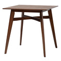 Baxton Studio Leena Walnut Brown Finished Wood Counter Height Pub Table