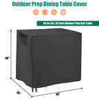 Jungda Outdoor Prep Table Cover,56 Inch Waterproof Patio Serve Prep Storage Cart Cover,Outdoor Rectangle Furniture Cover - 56 X 26 X 36 Inch